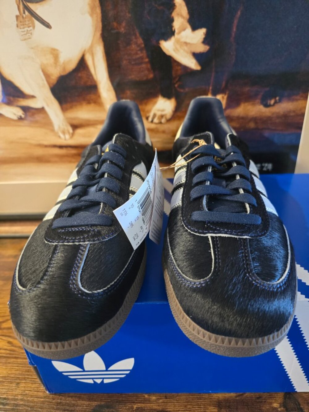 Adidas Samba Pony Hair Night Indigo JS3934 Shoes Mens US Size 10 NEW - Picture 5 of 15